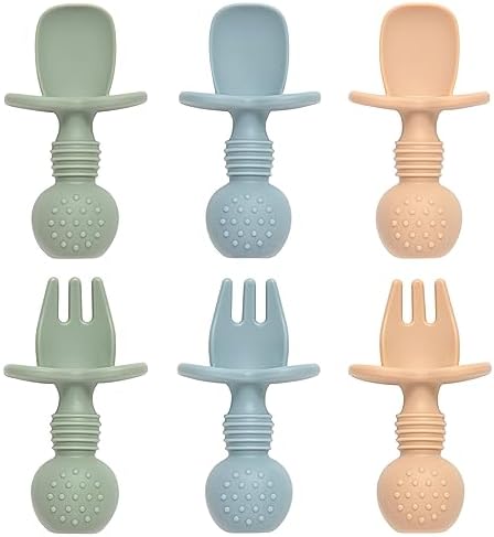 6-Piece Silicone Feeding Set for Toddlers Safe for Weaning