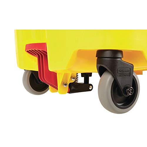 rubbermaid wavebrake mop bucket combo on wheels for heavy-duty cleaning
