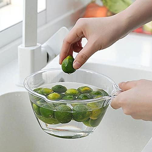NPQPNAFCTransparent Plastic Large Capacity Water Scoop with Handle for Kitchen Garden Use