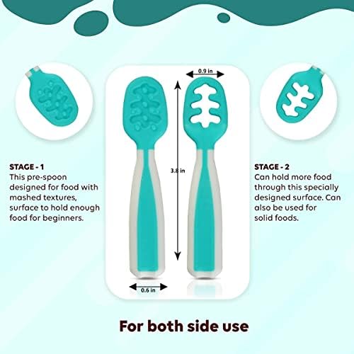 Baby Spoons Set for Toddler Feeding Silicone Eco-Friendly