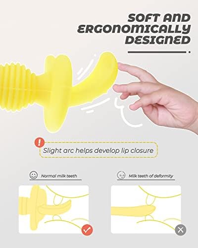 4-Piece Silicone Baby Spoons Self-Feeding 6 Months