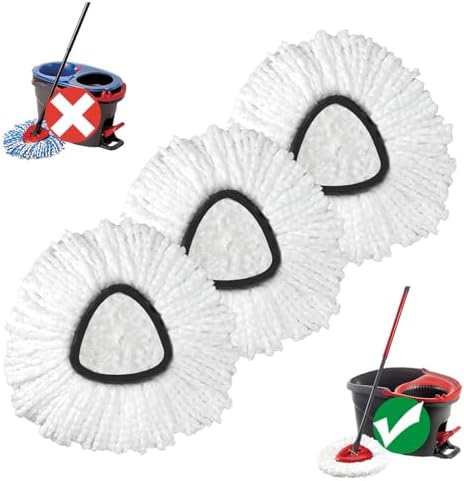 Boost Your Cleaning Power with 3-Pack Mop Heads