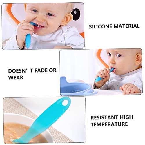 2-Piece Soft silicone learning spoons for toddlers