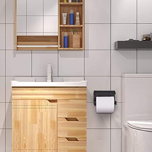 VAEHOLD Stainless Steel Toilet Paper Holder with Phone Shelf