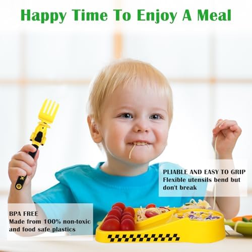 Car-Themed Kids Utensils Set For Toddlers Fun and Safe