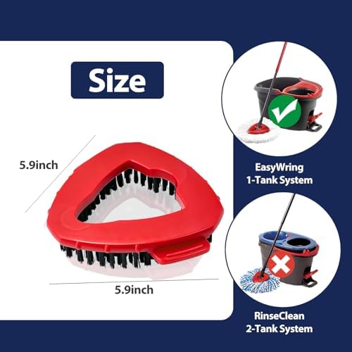 Premium Spin Mop scrub brush heads 2 pack