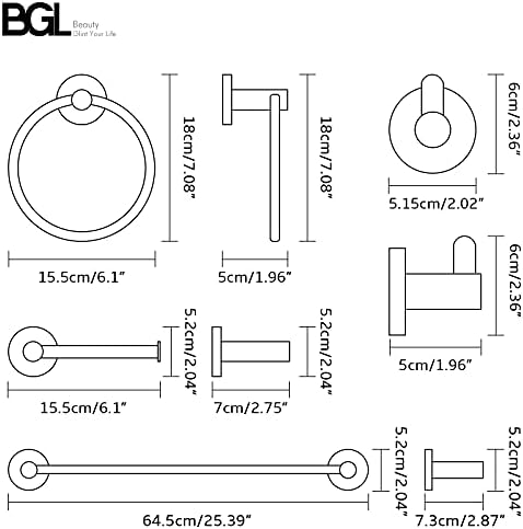 Adjustable 4-Piece Bathroom Towel Holder Set