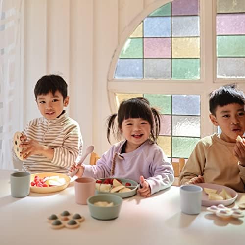 Mushie Flatware Fork and Spoon Set for Kids - Powder Blue