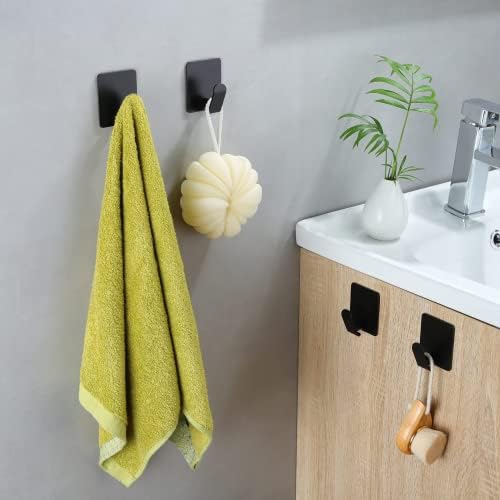 Taozun Rust- Oil-Proof 4-Piece Towel Robe Hooks Stainless Steel Adhesives