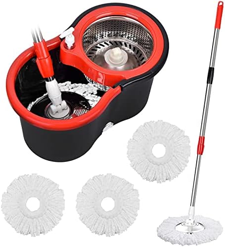 Stainless Steel 61 Extended Handle Spinning Mop Bucket System