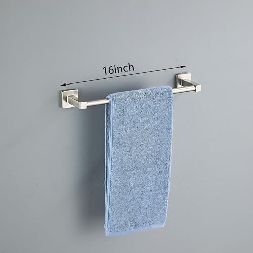 4-Piece Stainless Steel Brushed Nickel Towel Bar Set