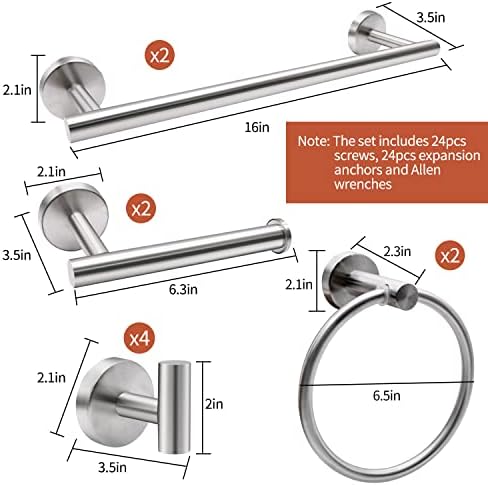 RUBYQ 10-Piece Bathroom Hardware Set