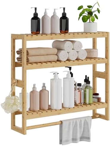 Adjustable Bamboo Storage Organizer for Bathrooms