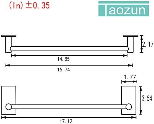 Taozun Self-Adhesive Bathroom Towel Bar Stainless Steel