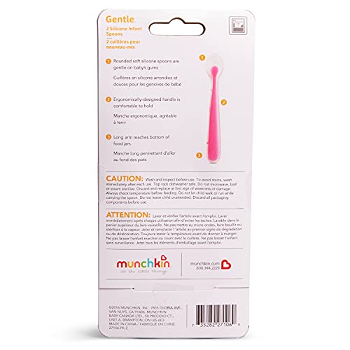 Munchkin Gentle Silicone Spoons Safe for Infants