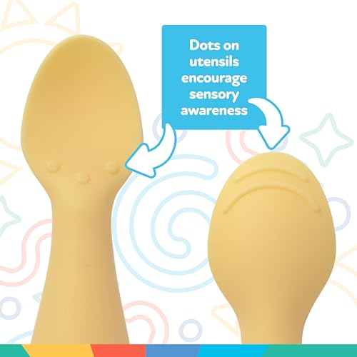 Nuby Mini Silicone Spoons 2-Pack Safe Durable for Baby Feeding