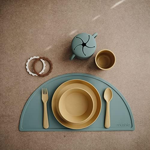Mushie Flatware Fork and Spoon Set for Kids Blush