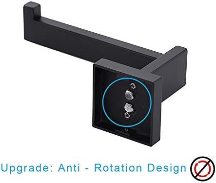 TASTOS Toilet Paper Holder Matte Black Stainless Steel Holding Organizer