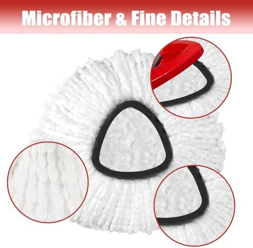 Replaceable Mop Heads Microfiber 3-Pack 1-Tank System