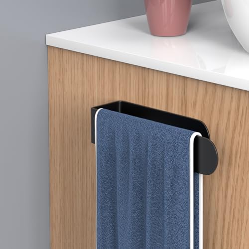 Stain-Resistant Self-Adhesive Towel Holder Black