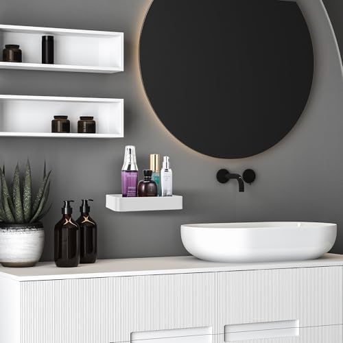 Versatile Small Glass Shelf for Bathroom Storage