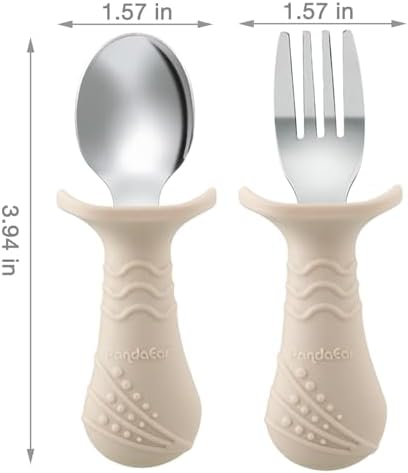 Stainless Steel Fork Spoon Set for Babies