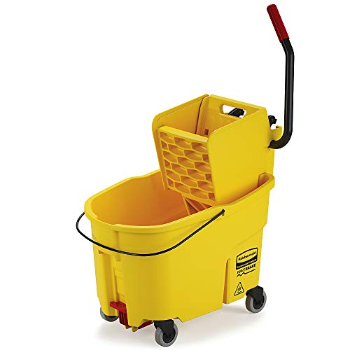 rubbermaid wavebrake mop bucket combo on wheels for heavy-duty cleaning