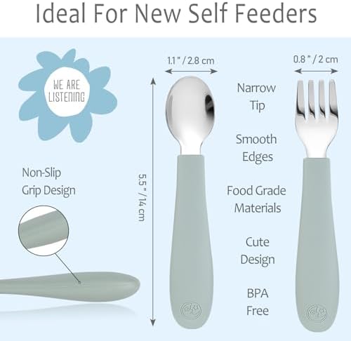 Coix Foam Toddler Utensils Set