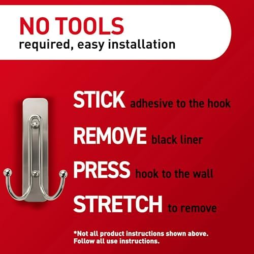 Command Large Double Bathroom Wall Hook