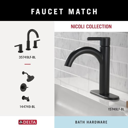 Delta Nicoli Hand Towel Holder Black Matte
