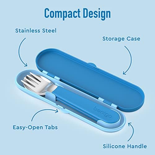 BentGo reversible stainless steel utensil set for kids - compact dishwasher safe