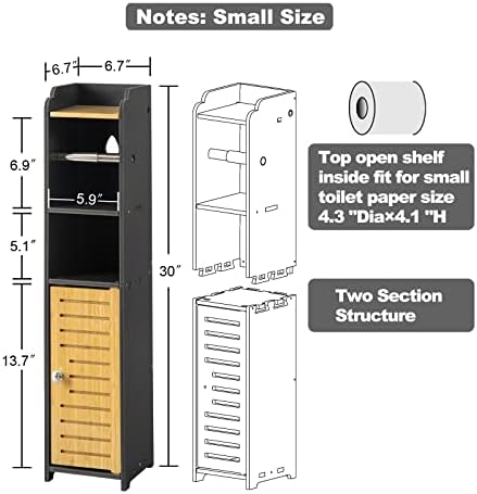 AOJEZOR Small Bathroom Storage Cabinet