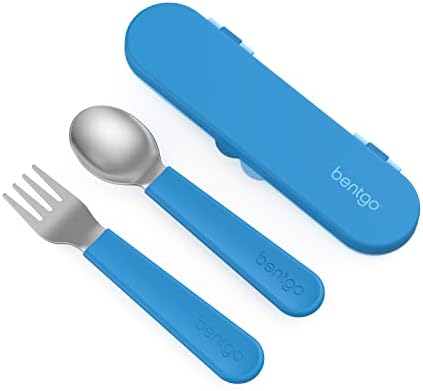 BentGo reversible stainless steel utensil set for kids - compact dishwasher safe