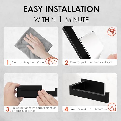Toilet Paper Holder Self-Adhesive Premium Rust-Resistant