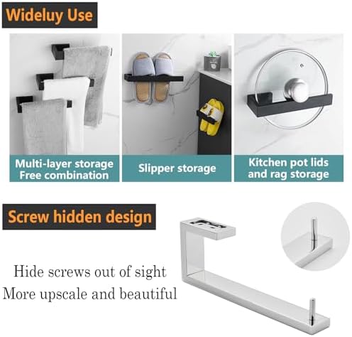 Stainless Steel Towel Holder for Bathroom Rustproof 8