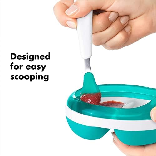 OXO Tot Feeding Spoon Set Teal 63x08 Inch Pack of 2 1