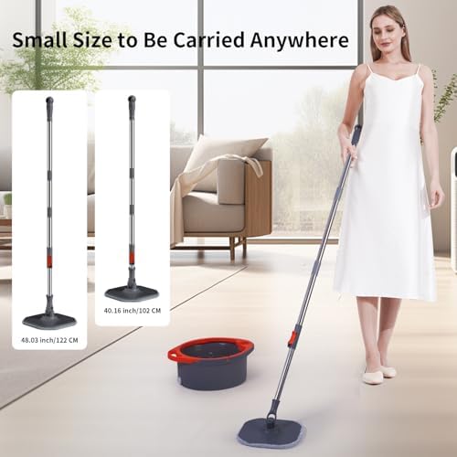 Efficient Safe Spin Mop Clean Water Separation Foldable Handle for Easy Mopping