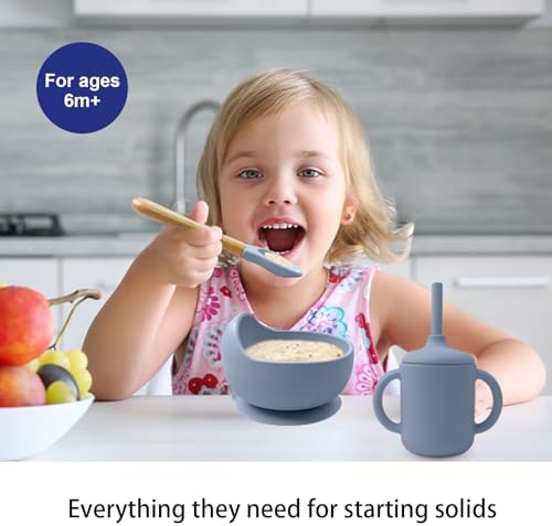 LITTLE RAWR 14-Piece Silicone Baby Feeding Set for 6 Months