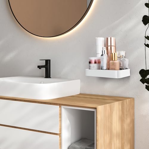 Versatile Small Glass Shelf for Bathroom Storage