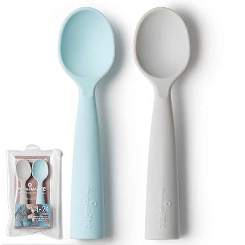 Miniware Silicone Baby Spoon - BPA Free Self-Feeding for 6 Months