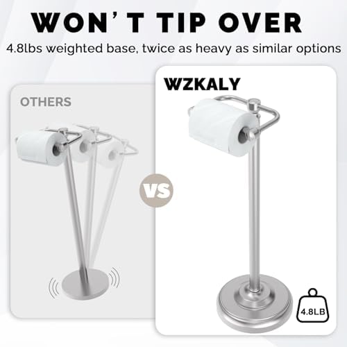 WZKALY Toilet Paper Holder Stand Free Standing