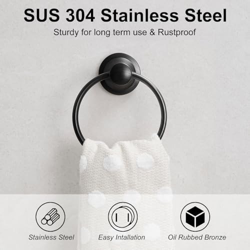 High-Quality Oil Rubbed Bronze Towel Ring