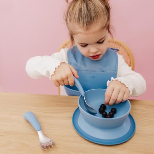 OXO Tot On-The-Go Fork Spoon Set Dusk