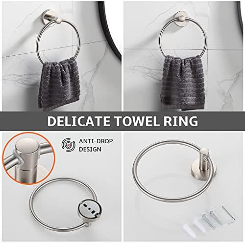 Adjustable 4-Piece Bathroom Towel Holder Set