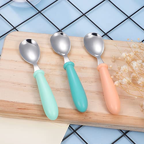 Pimoys Toddler Spoons Set of 6 BPA Free Stainless Steel