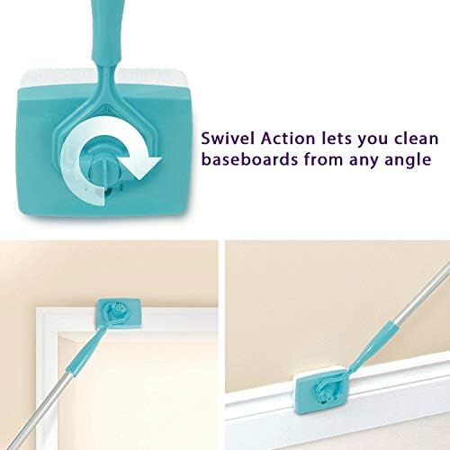 Mop Baseboard Brush Buddy Extendable Microfiber Cleaning Brush for Home
