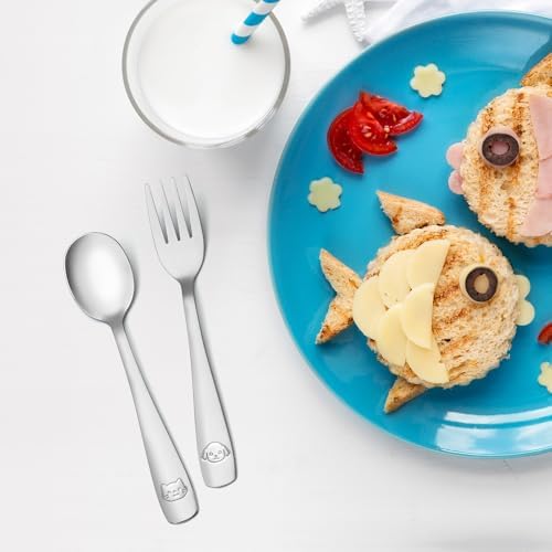 DRKIO Safe Stainless Steel Flatware for Kids