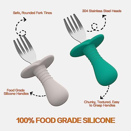 Perfect 4-Piece Toddler Fork Set for Safe Enjoyable Feeding