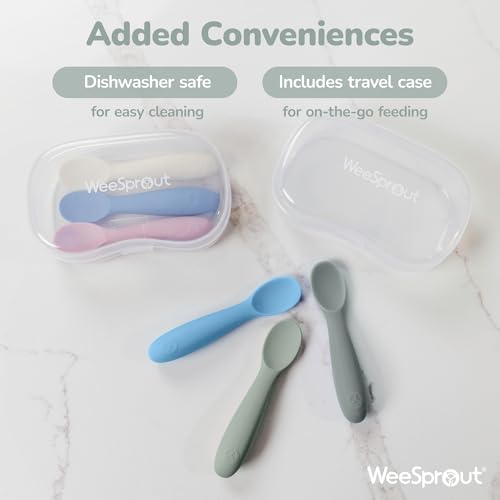 WeeSprout Baby Spoons for Self-Feeding 6 Months
