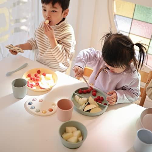 Mushie Silicone Feeding Spoons 2-Pack Dried ThymeNatural